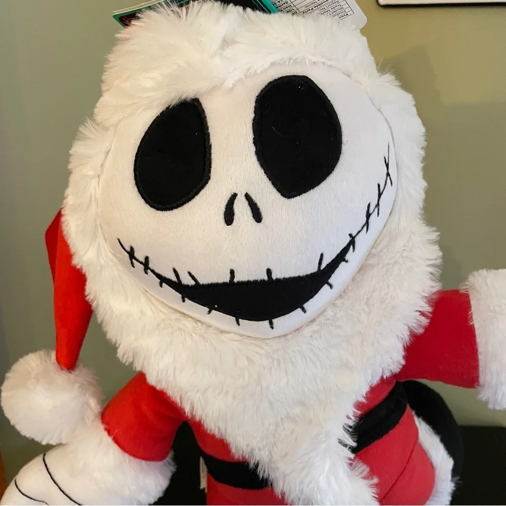 NWT Nightmare Before Christmas ANIMATED MUSICAL Jack Skellington Santa SEE VIDEO